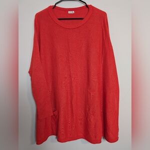 Mersea Tunic Sweater Orange Crew Neck Catalina Oversized One Size Fits
